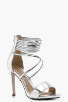Boohoo Willow Wrap Strap Cage Heels
