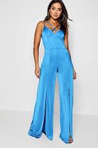 Boohoo Split Front Jumpsuit