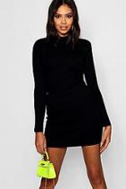 Boohoo Rib Knit Skirt & Jumper Set