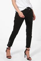 Boohoo Jessie High Rise D-ring Detail Skinny Jeans
