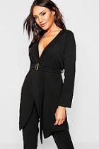 Boohoo Tort Shell Belted Duster Jacket