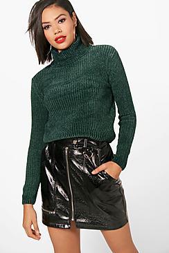 Boohoo Cowl Neck Chenille Jumper
