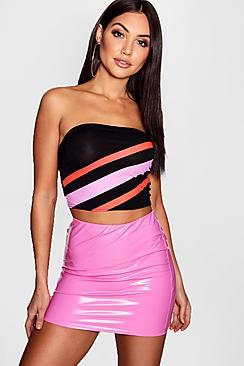 Boohoo Meg Diagonal Stripe Bandeau