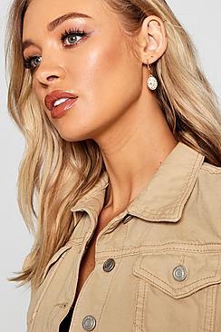 Boohoo Nichole Sovereign Charm Hoop Earrings