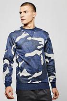 Boohoo Camo Jacquard Knitted Jumper