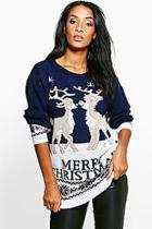 Boohoo Reindeers Christmas Jumper