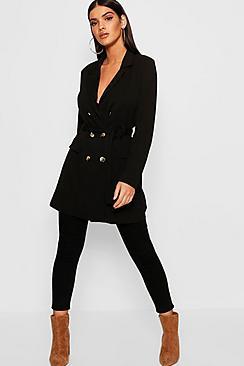 Boohoo Double Breasted Longline Blazer