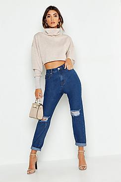 Boohoo Mid Rise Boyfriend Jeans