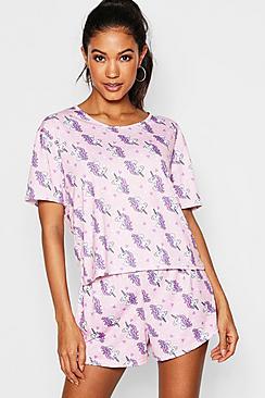 Boohoo Star Unicorn Short Set