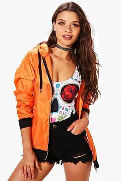 Boohoo Hooded Lightweight Festival Bomber