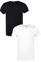 Boohoo 2 Pack Man Embroidered T Shirts In Muscle Fit