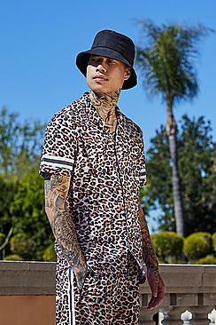 Boohoo French Montana Leopard Shirt Co-ord