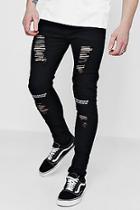Boohoo Super Skinny Jeans With Embroidery