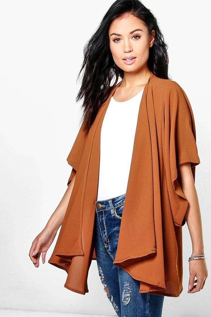Boohoo Ava Crepe Kimono Spice