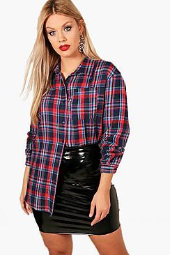 Boohoo Plus Jodie Checked Shirt