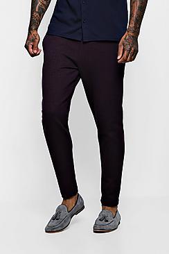 Boohoo Skinny Fit Textured Jacquard Cropped Jogger