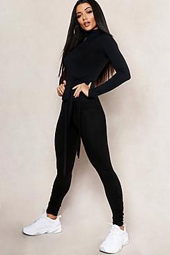 Boohoo Ruched Side Legging