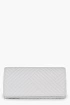 Boohoo Tilly Quilted Clutch Bag White