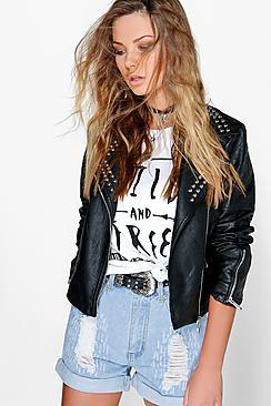 Boohoo Saleena Ripped High Waisted Denim Mom Shorts