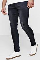 Boohoo Super Skinny Jeans With Biker Panelling