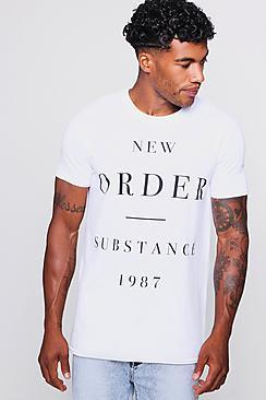 Boohoo New Order Substance 1987 T-shirt