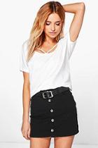 Boohoo Suzzie Strappy Neck Jersey T-shirt