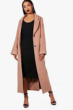 Boohoo Georgia Oversized Maxi Wool Look Coat