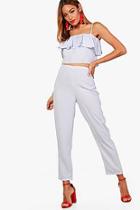 Boohoo Sally Stripe Crop And Wide Trouser Co-ord