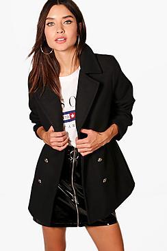 Boohoo Verity Military Wool Look Coat