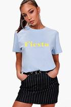Boohoo Tall Fiesta Slogan Pastel T-shirt