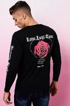 Boohoo Valentines 'love Lost' Back & Sleeve Print T-shirt