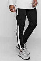 Boohoo Cargo Joggers With Contrast Panelling