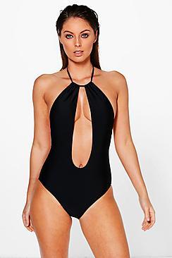 Boohoo Croatia Plunge Swimsuit