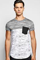 Boohoo Space Panel Pocket T Shirt White