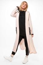 Boohoo Lois D-ring Pocket Duster Nude