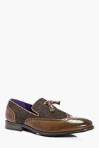 Boohoo Mix Panel Tassel Loafer