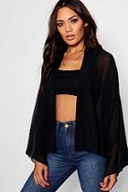 Boohoo Hazel Flare Sleeve Crop Kimono
