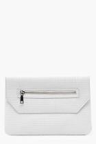 Boohoo Kate Perforated Zip Clutch Bag