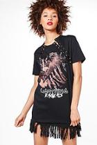 Boohoo Lucy Printed Eyelet Detail T-shirt