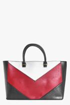 Boohoo Abigail Colour Block Structured Day Bag Red