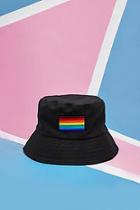 Boohoo Pride Bucket Hat With Rainbow Flag Embroidery
