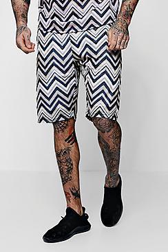 Boohoo Aztec Mesh Shorts Co-ord