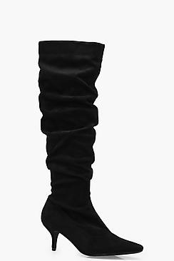Boohoo Isla Kitten Heel 3/4 Boot