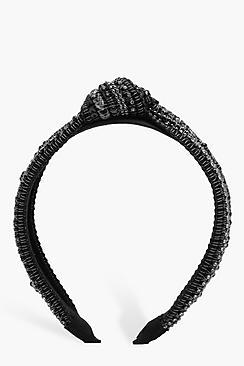 Boohoo Simone Embellished Twist Knot Headband