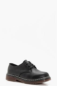 Boohoo Tabitha Chunky Lace Up Brogue