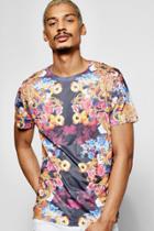 Boohoo All Over Floral T Shirt Navy