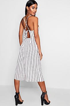 Boohoo High Neck Open Back Jumpsuit