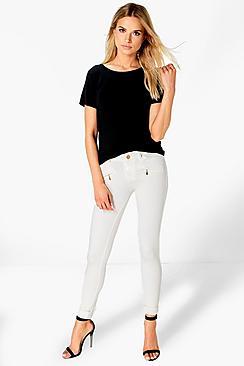 Boohoo Kayla Zip Detail Jegging