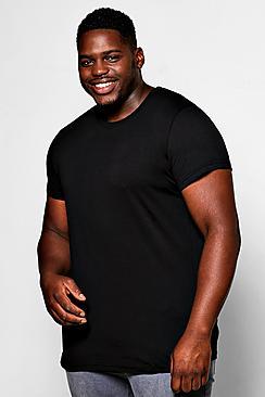 Boohoo Big And Tall Longline Basic T-shirt