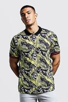 Boohoo Polo T-shirt In Palm Print